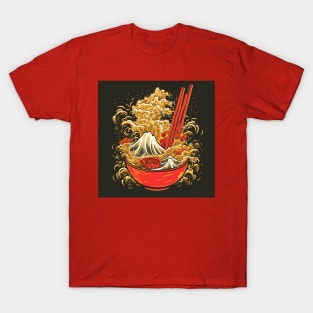 Ramen Noodles Great Wave Off Kanagawa Hokusai T-Shirt